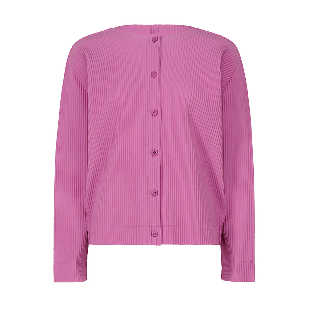 이세이미야케 미 가디건 FINE KNIT PLEATS COLOR 1 MI54KO393 - 메인 이미지