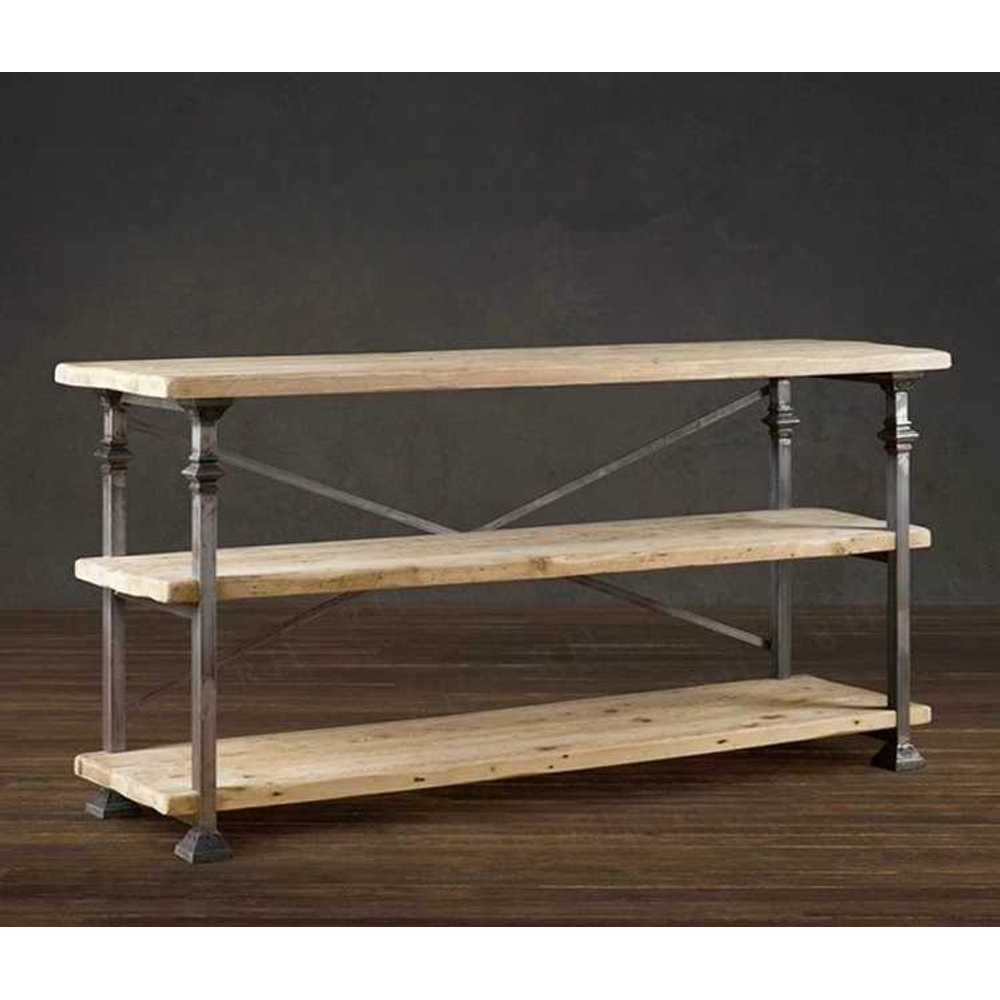 인더스트리얼 원목 선반 고재 와인 북타워 침실 책장 3단 80cm - 상품 이미지