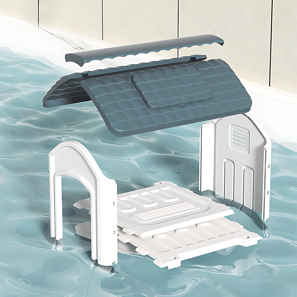 야외 강아지 애견하우스 개집 실외용 방수 세이프하우스 에메랄드그레이