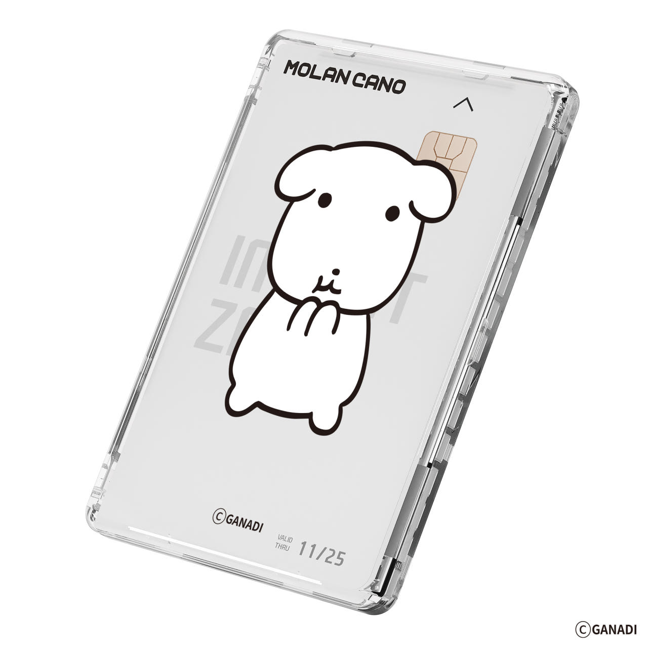 가나디 디자인 맥세이프 2배 자력 투명 카드 포켓 지갑 뇸뇸