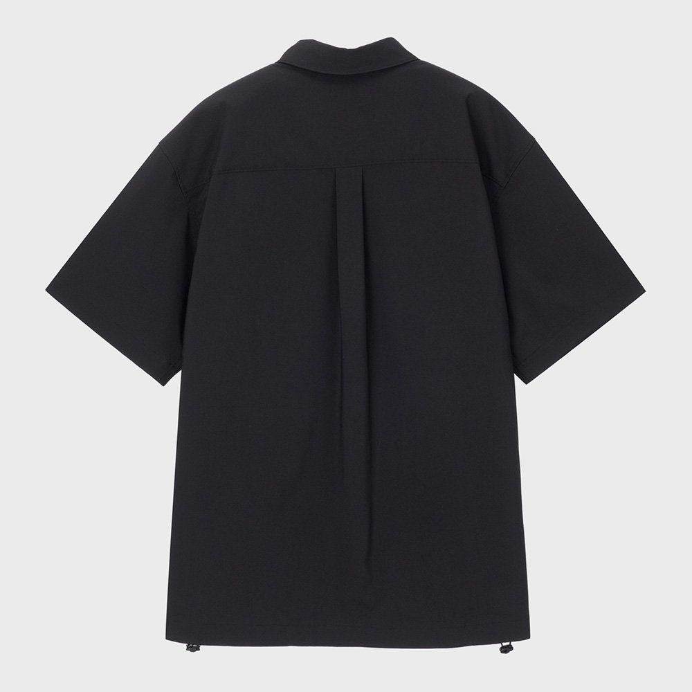 베이직 폴리 스판 반오픈 반팔 셔츠 LXWS3104 - 상세 이미지 2