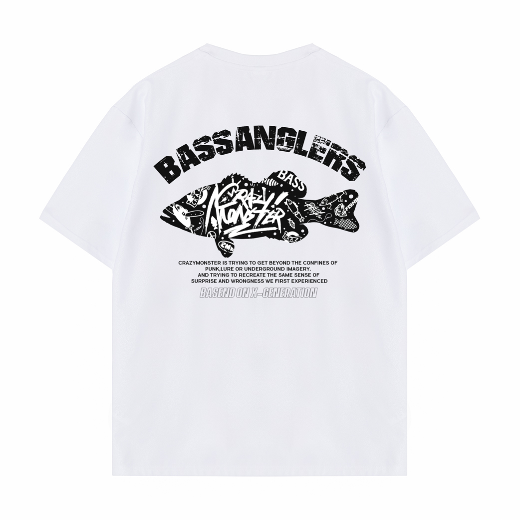 크레이지몬스터 낚시복 Bass Anglers 기능성 낚시 반팔 티셔츠 - 상세 이미지 3