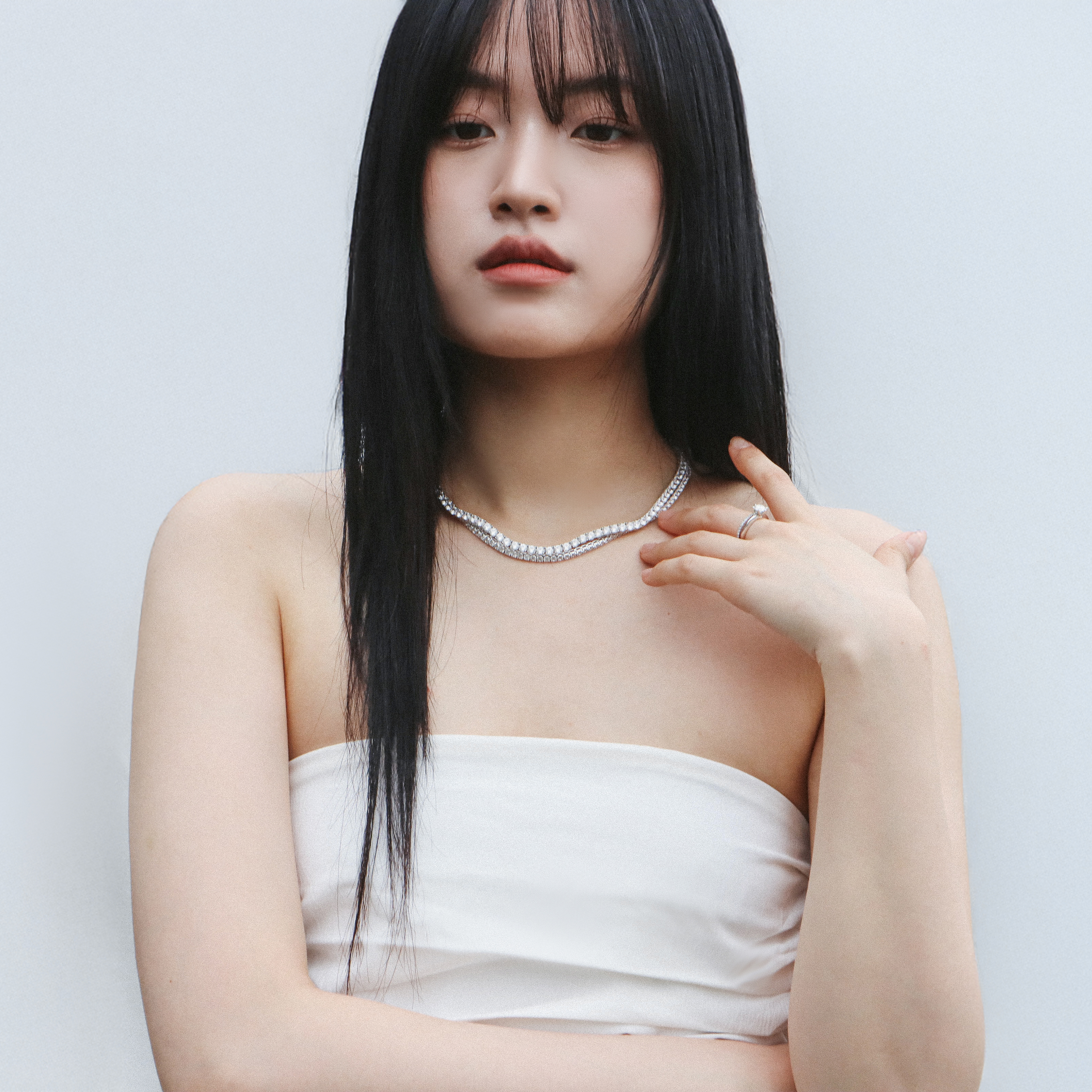 프롱세팅 3mm 라운드 큐빅 지르코니아 테니스목걸이 - 상세 이미지 3