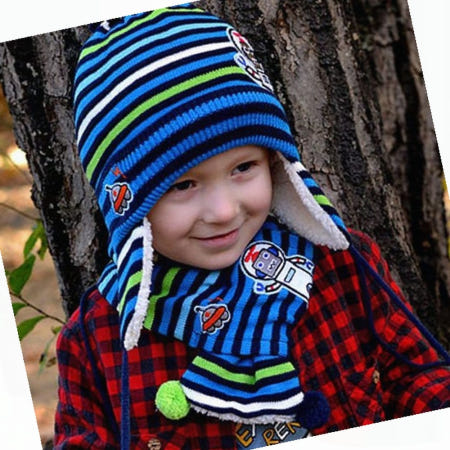 아동 방한모 목도리 세트 겨울 키즈 털모자 목감기 방지