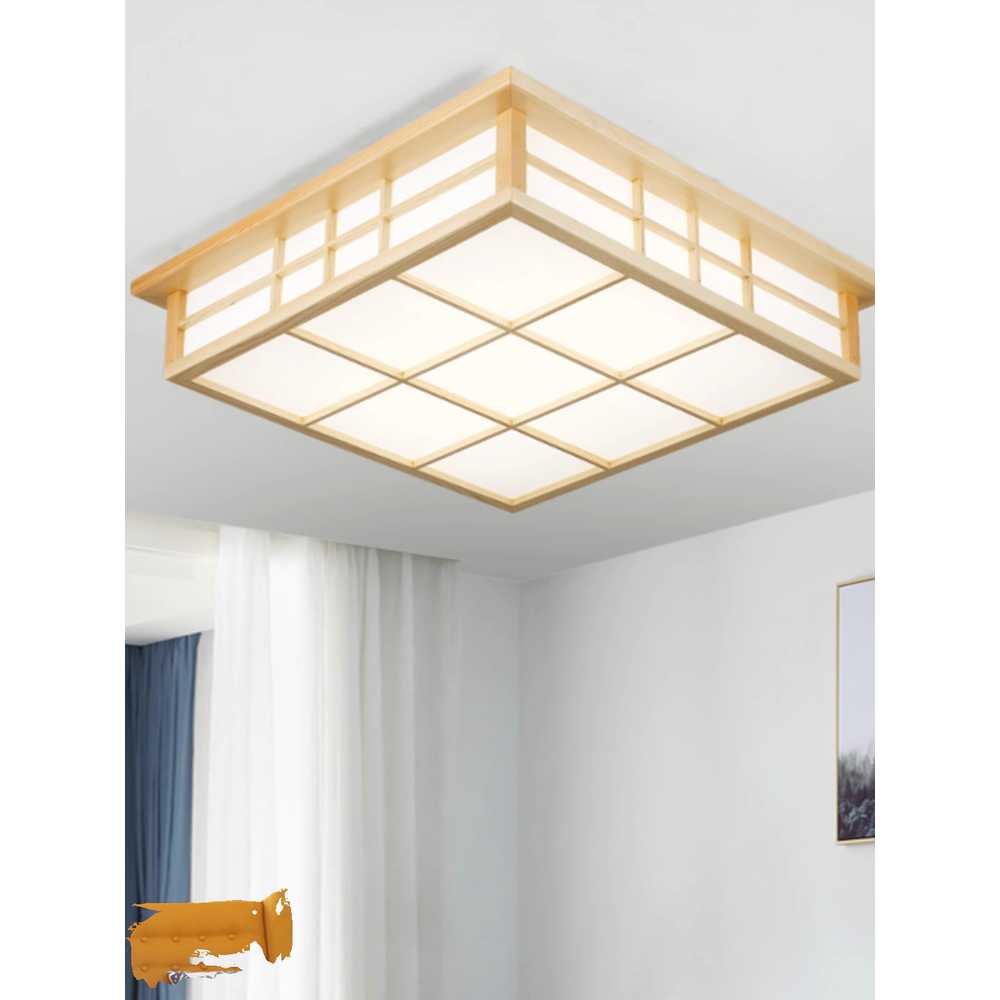 한옥 천장등 원목 프레임 전통 일본식 인테리어 조명 45x45 LED 백색 24W - 상세 이미지 5