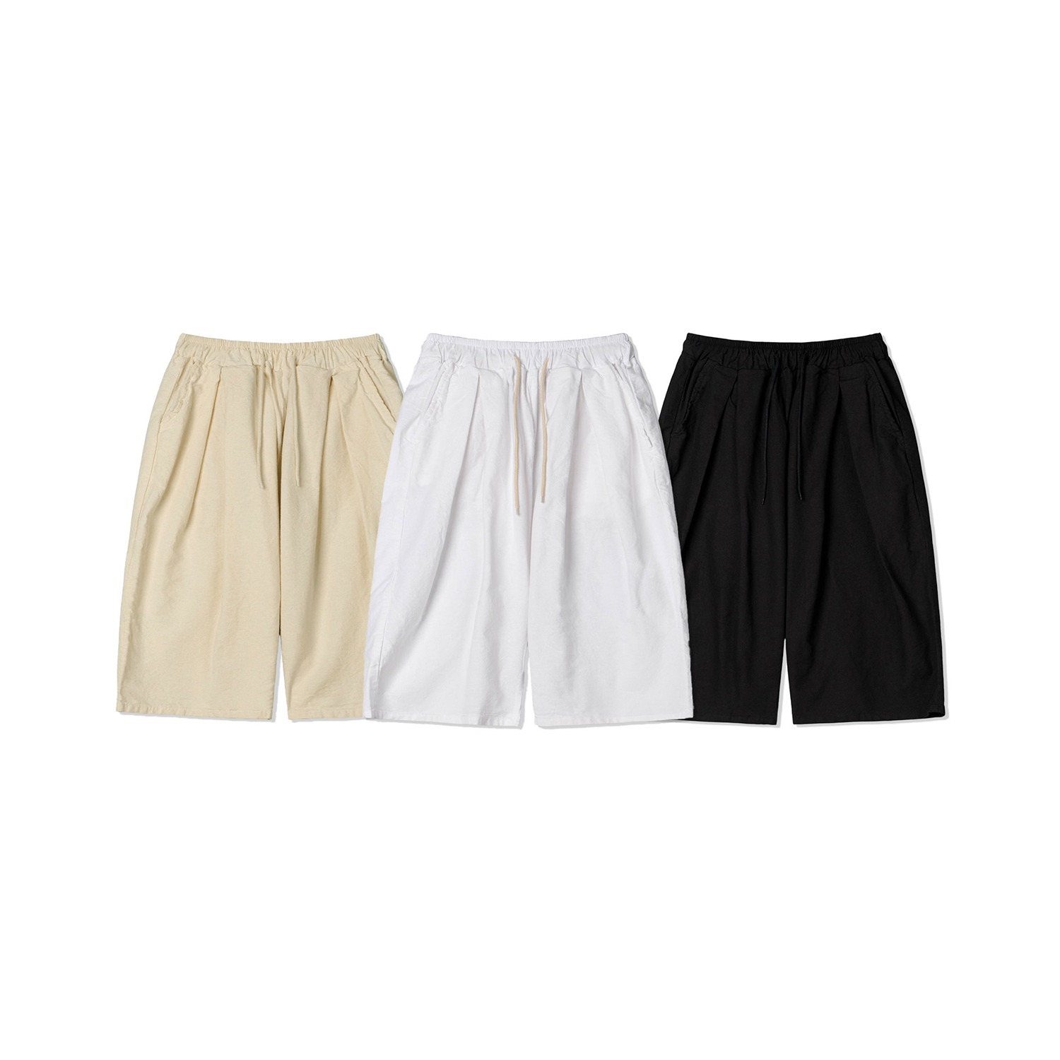 남자버뮤다팬츠 흰반바지 벌룬팬츠 남자린넨반바지 - 상세 이미지 5