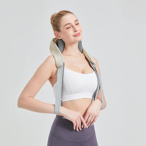 무선 목어깨마사지기 승모근 진동 핸드 온열 목안마기