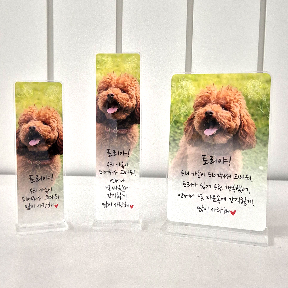 납골당 위패 봉안당 위패 추모 아크릴 문구 제작 포토 사진형-01 50mm x 147mm - 상세 이미지 4