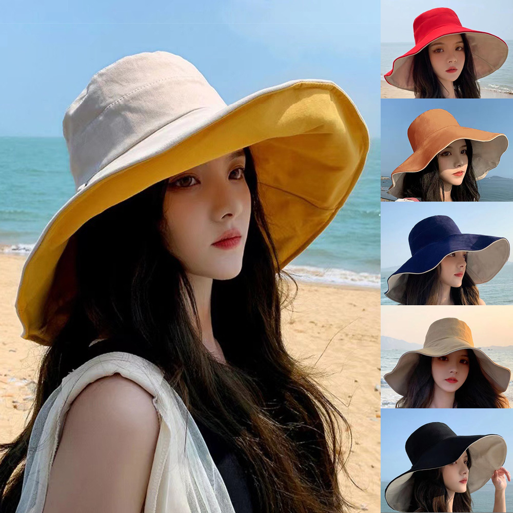 챙넓은모자 여름버킷햇 서핑 휴양지 벙거지 여행용 와이드 챙모자 - 상품 이미지