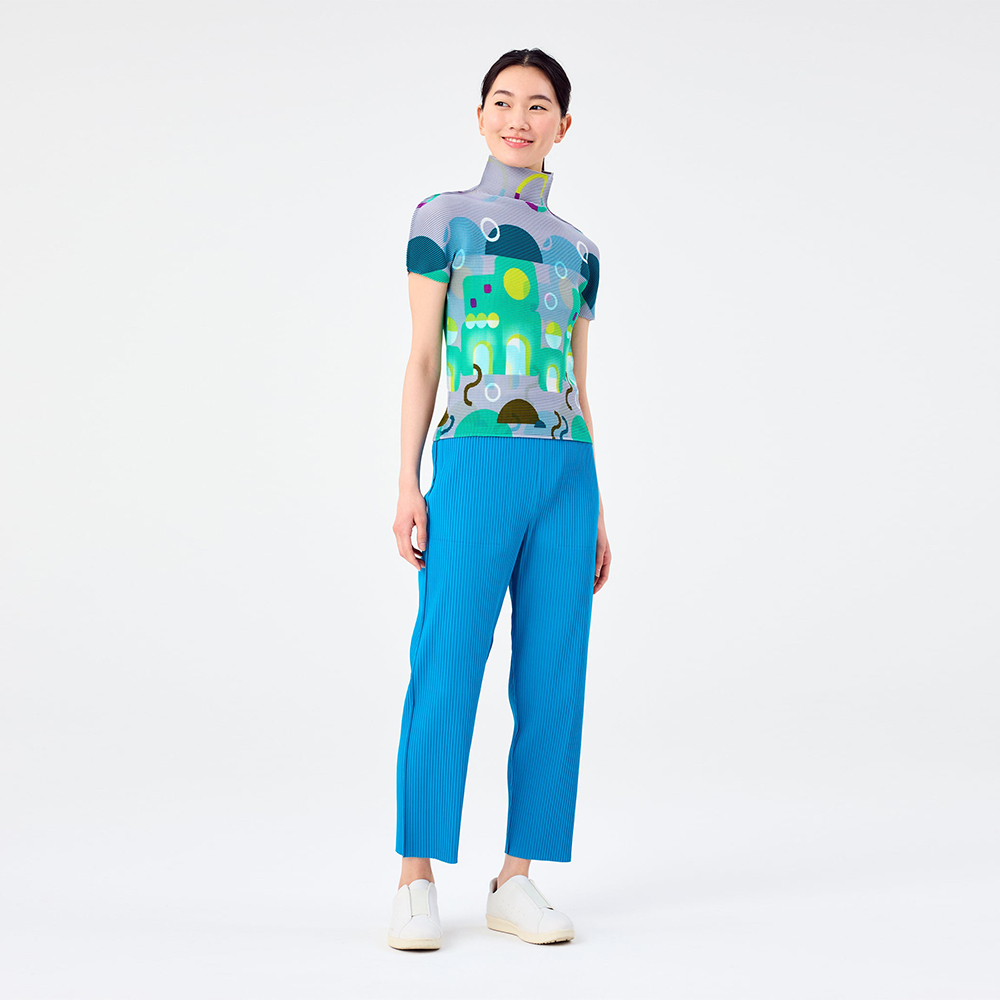 이세이미야케 미 바지 FINE KNIT PLEATS COLOR 1 MI54KF391 - 상세 이미지 5