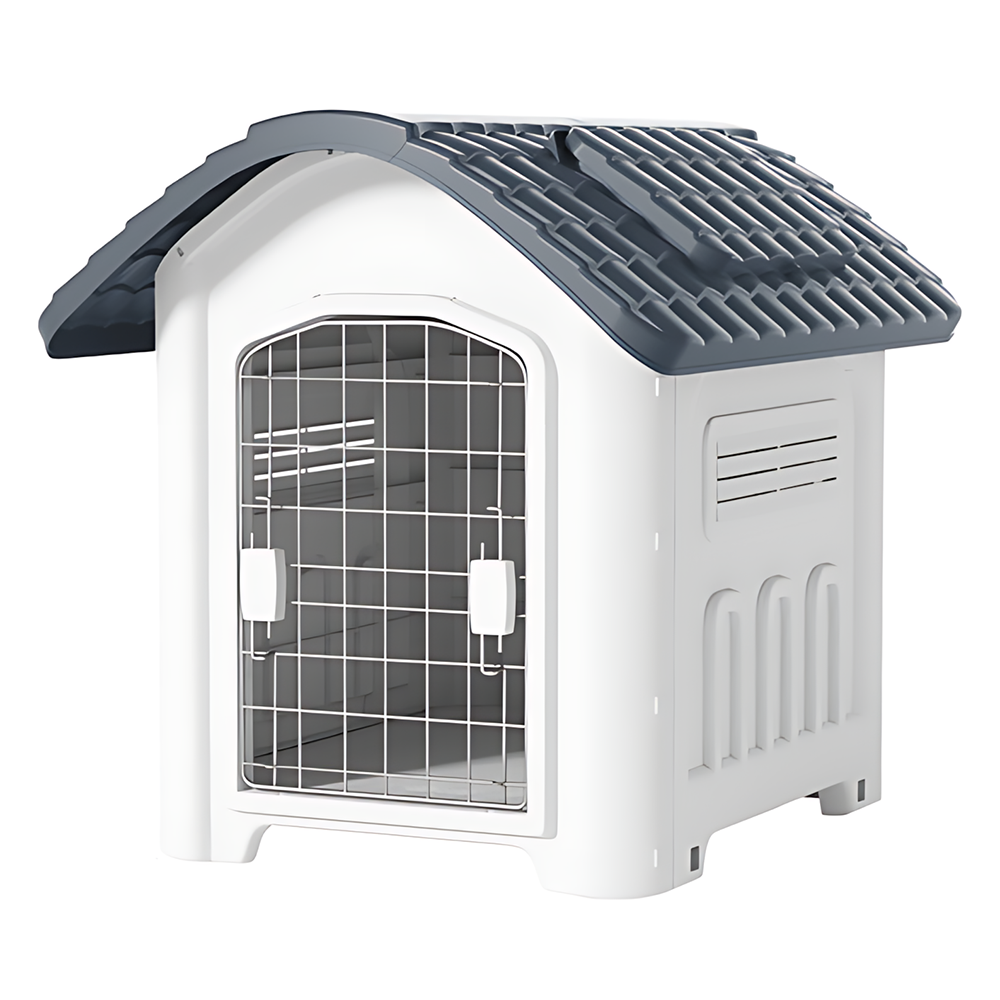 야외 강아지 애견하우스 개집 실외용 방수 세이프하우스 에메랄드그레이