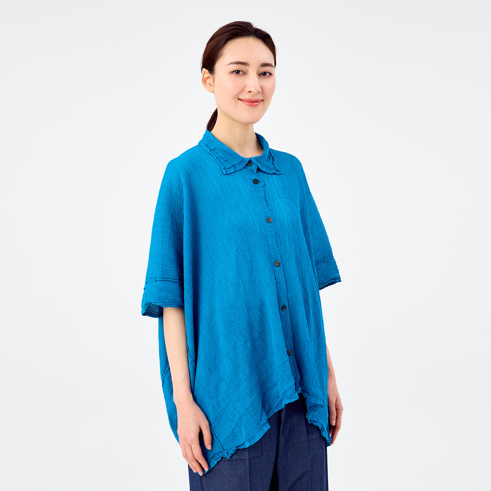 이세이미야케 미 반팔셔츠 SQUARE SEE-THROUGH CREPE MI54FO372 - 상세 이미지 4