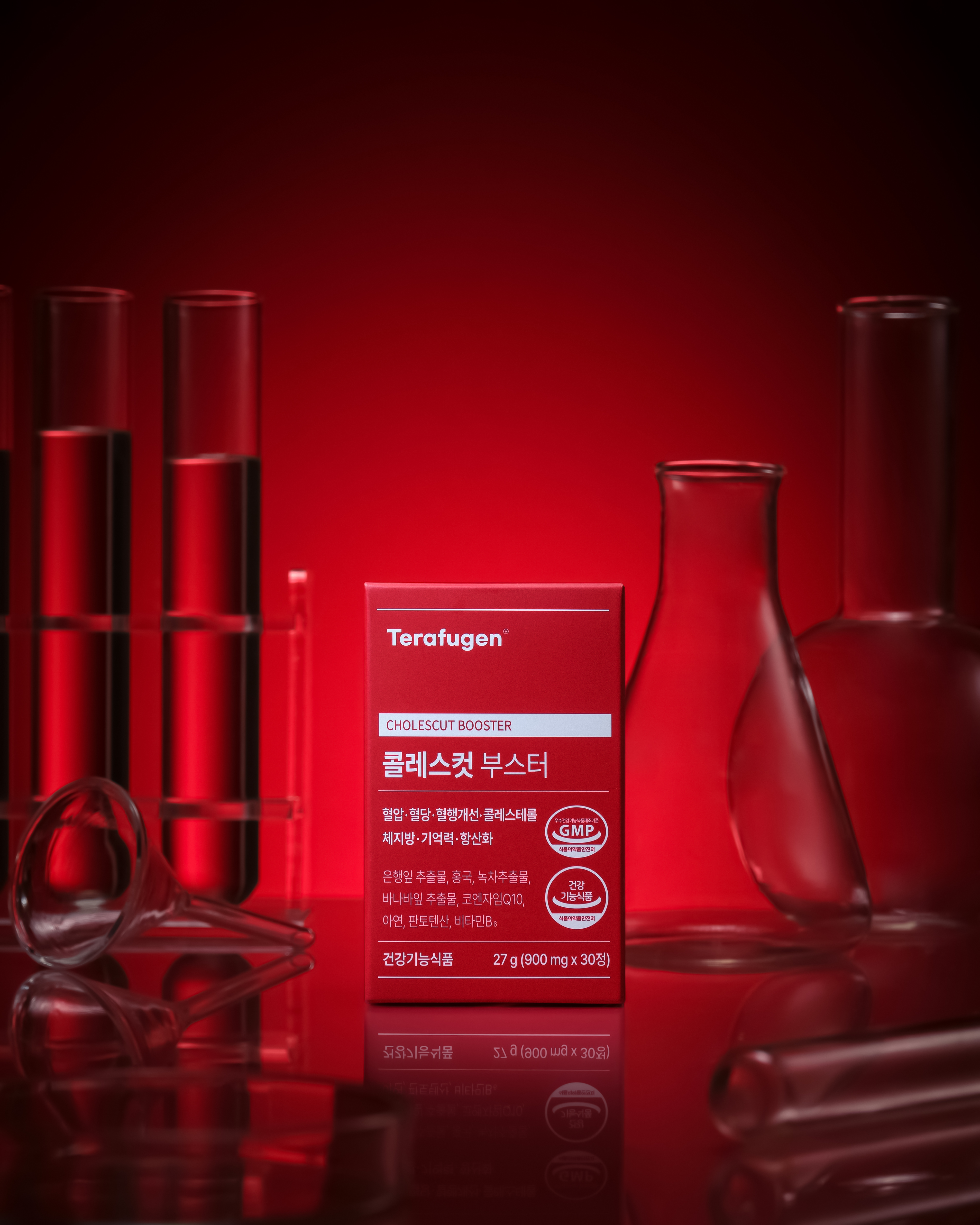 테라퓨젠 콜레스컷 부스터 코엔자임Q10 은행잎 녹차 바나바잎 900mg 30정, 6개 - 상세 이미지 2
