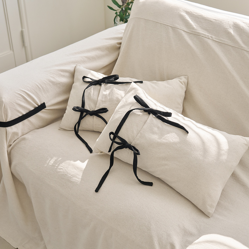 내추럴 린넨 쇼파커버 소파가리개 천갈이 바닐라 1 2인용