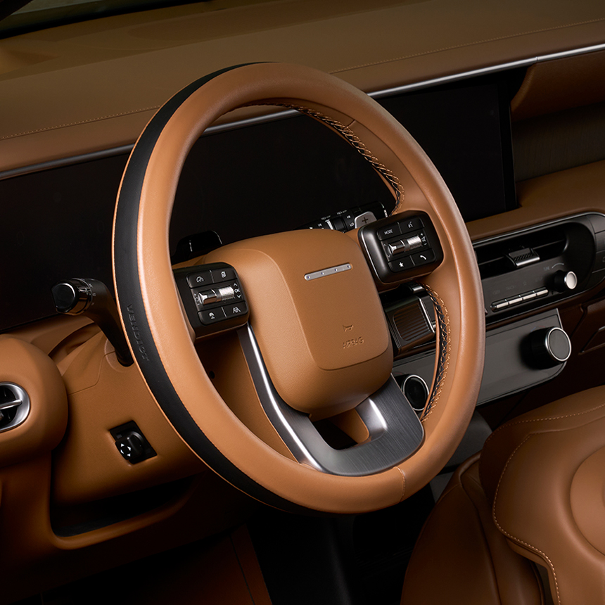 벤딕트 자동차 핸들커버 명품 원형 겨울 여름 운전대 커버 투톤 제품 이미지