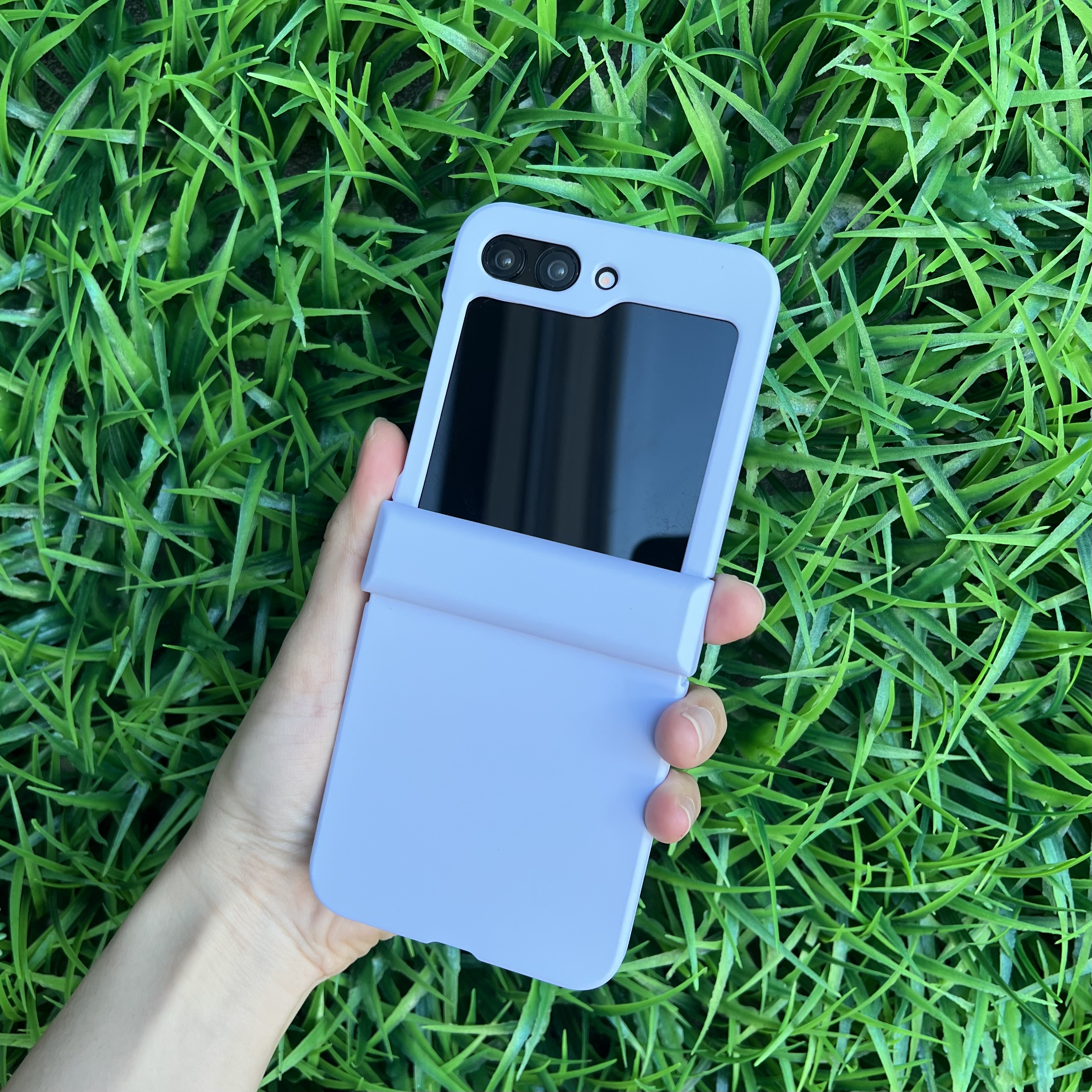 힌지보호 케이스 하드 범퍼 슬림 풀커버 카메라보호 지플립 퍼플, 갤럭시Z 플립5 - 상품 이미지