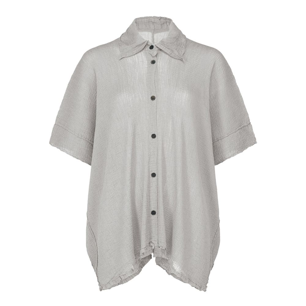 이세이미야케 미 반팔셔츠 SQUARE SEE-THROUGH CREPE MI54FO372 - 메인 이미지