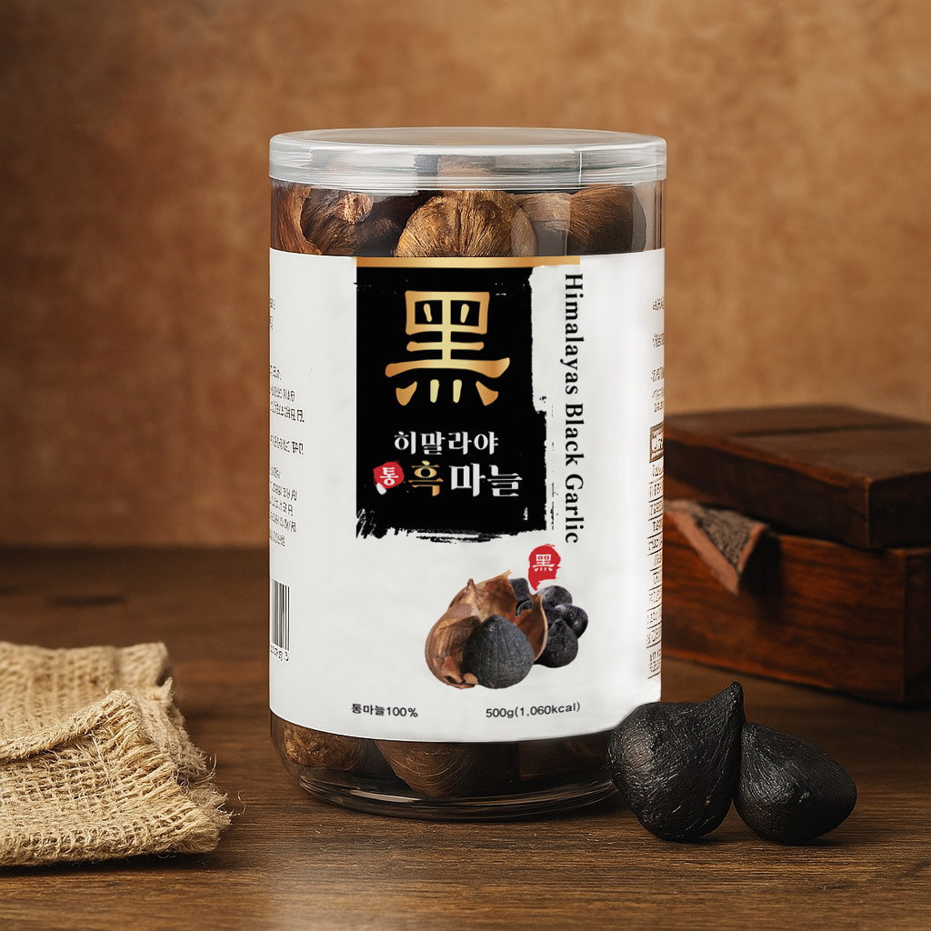 통흑마늘 히말라야 구운 발효 숙성 마늘500g - 상품 이미지