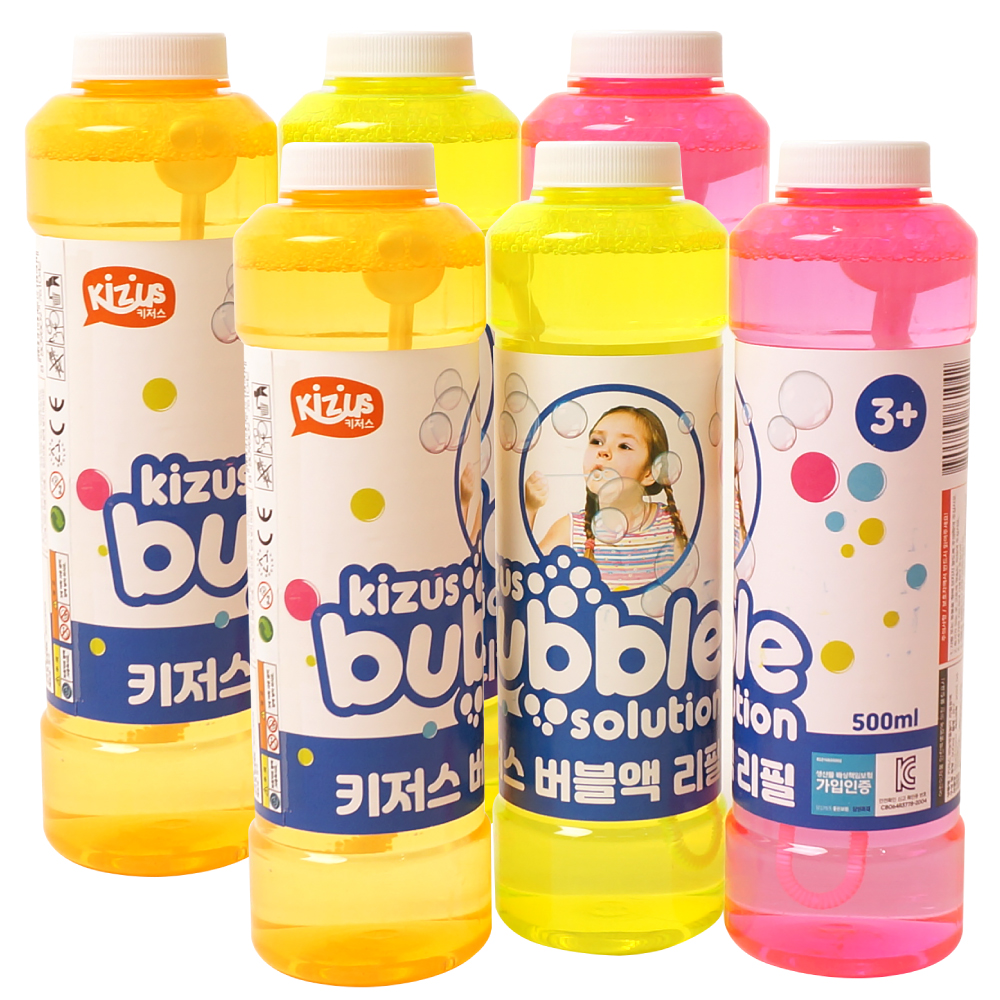 키저스 스틱포함 비눗방울 리필액 500ml 혼합색상 - 메인 이미지