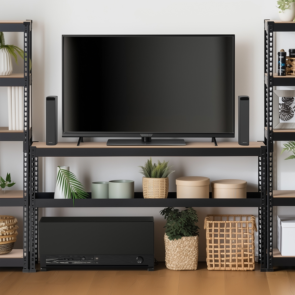 거실장 서랍장 높은 철제 TV 선반 원룸 티브 티비 다이 안방 티비장 장식장 404033 2단