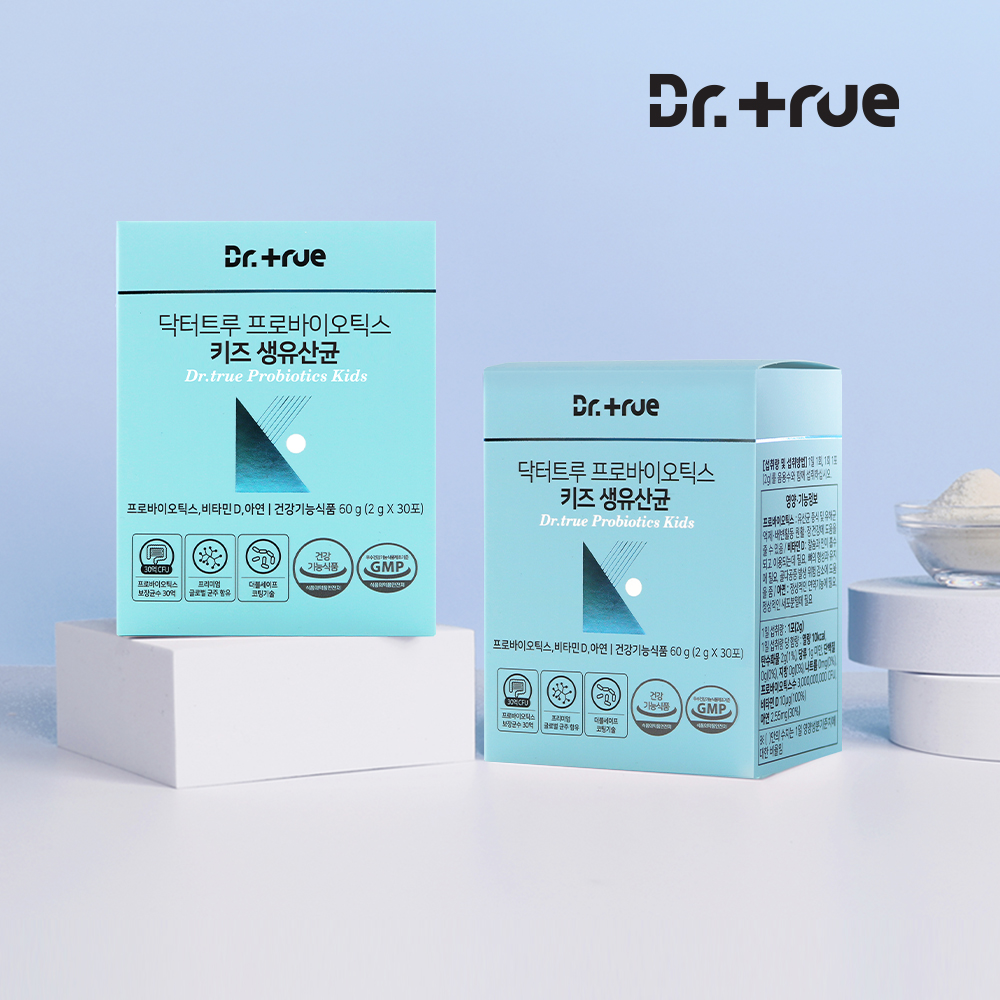 닥터트루 프로바이오틱스 포스트바이오틱스 어린이 유아 키즈 유산균 30포, 2개 - 상품 이미지