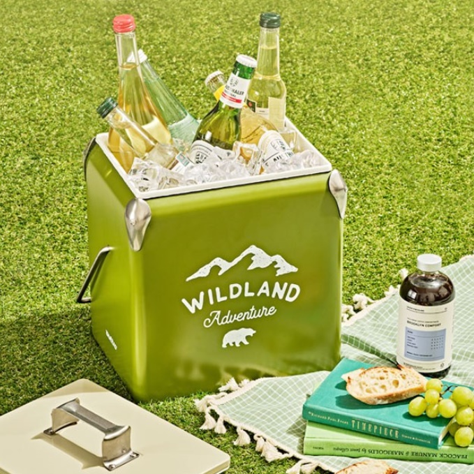 캠핑용 작은 스텐 아이스박스 피크닉 쿨러 소형 아이스박스