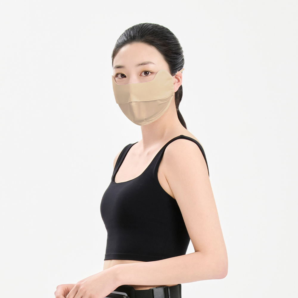 UV쉴드 여름 마스크 자외선차단 골프 테니스 등산 쿨 코뚫린 숨쉬기편한마스크 귀걸이형 - 상세 이미지 2