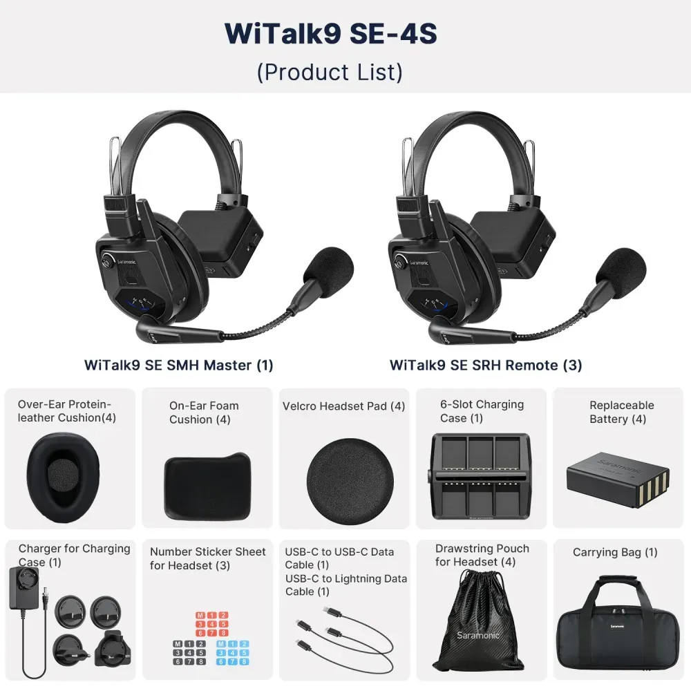 사라모닉 WiTalk9SE 4S 무선 헤드셋 인터컴 - 상세 이미지 2