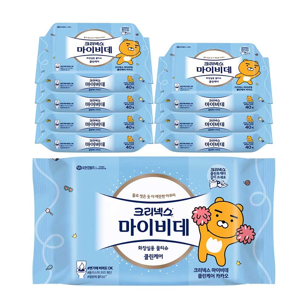 크리넥스 마이비데 클린케어 카카오 40매X8팩