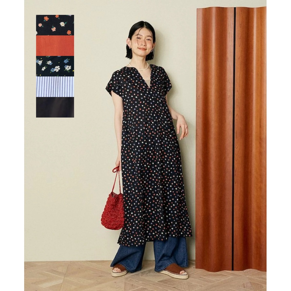 프릭스스토어 인도 보일 스키퍼 플레어 원피스 25SS 와인레드