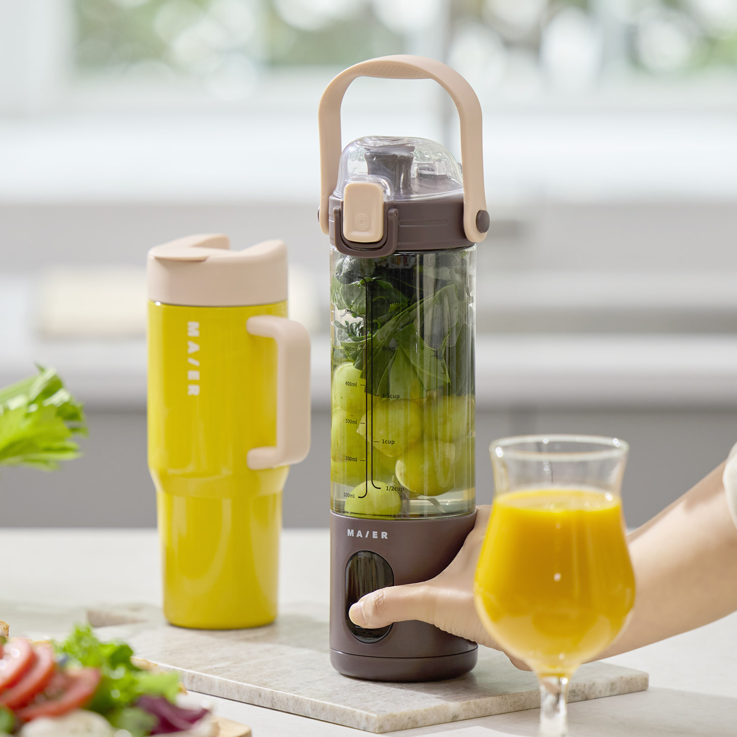 [마이어] 무선 포터블 텀블렌더(+스텐 텀블러+전용파우치 추가증정) BL250MR / MAIER 신애라 미니 휴대용 소형 텀블러 믹서기