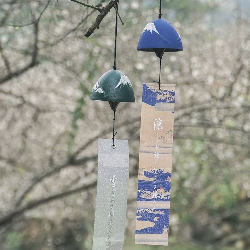 솔비에 후린 후우링 도어벨 풍경 일본종 풍경종 후지산 풍경-블루 - 상세 이미지 2