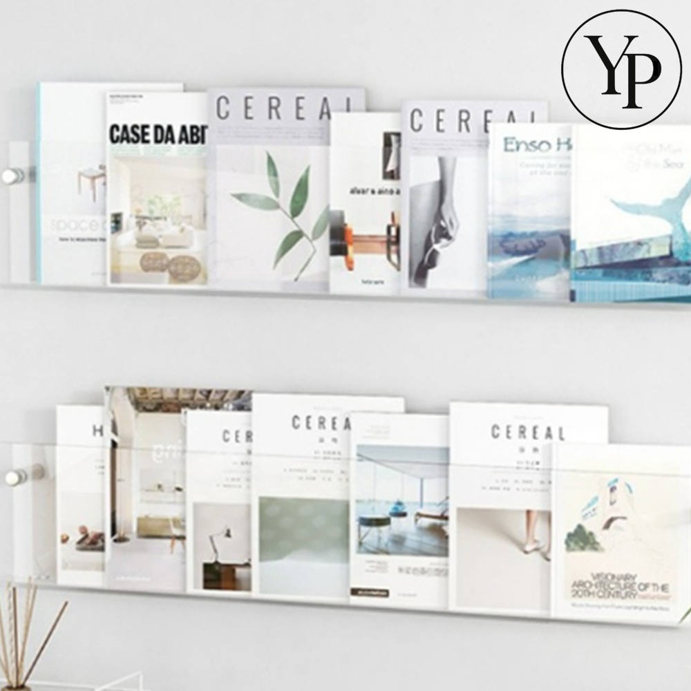 무타공 벽선반 잡지랙 북선반 인테리어 메거진랙 아크릴 인서트 벽책꽃이