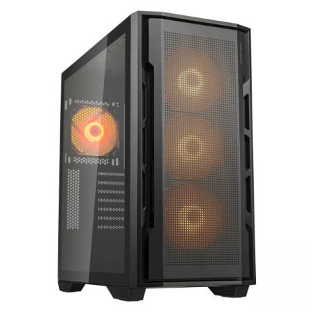 Cougar [해외]쿠거 유니페이스 RGB PC 게이밍 케이스 미드 타워 - 메인 보드: 미니 ITX/마이크로 ATX/ATX/CEB/E-ATX 400mm GPU 지원 ARGB 팬 사전 설치 B