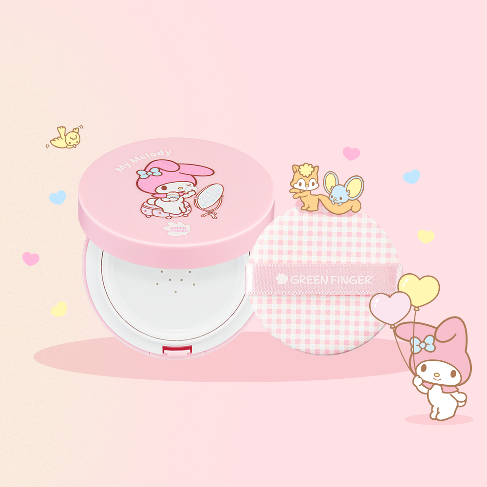 NEW 그린핑거 마이멜로디 선팩트/시나모롤 선쿠션 산리오 한정판 무기자차 선크림+스티커 증정