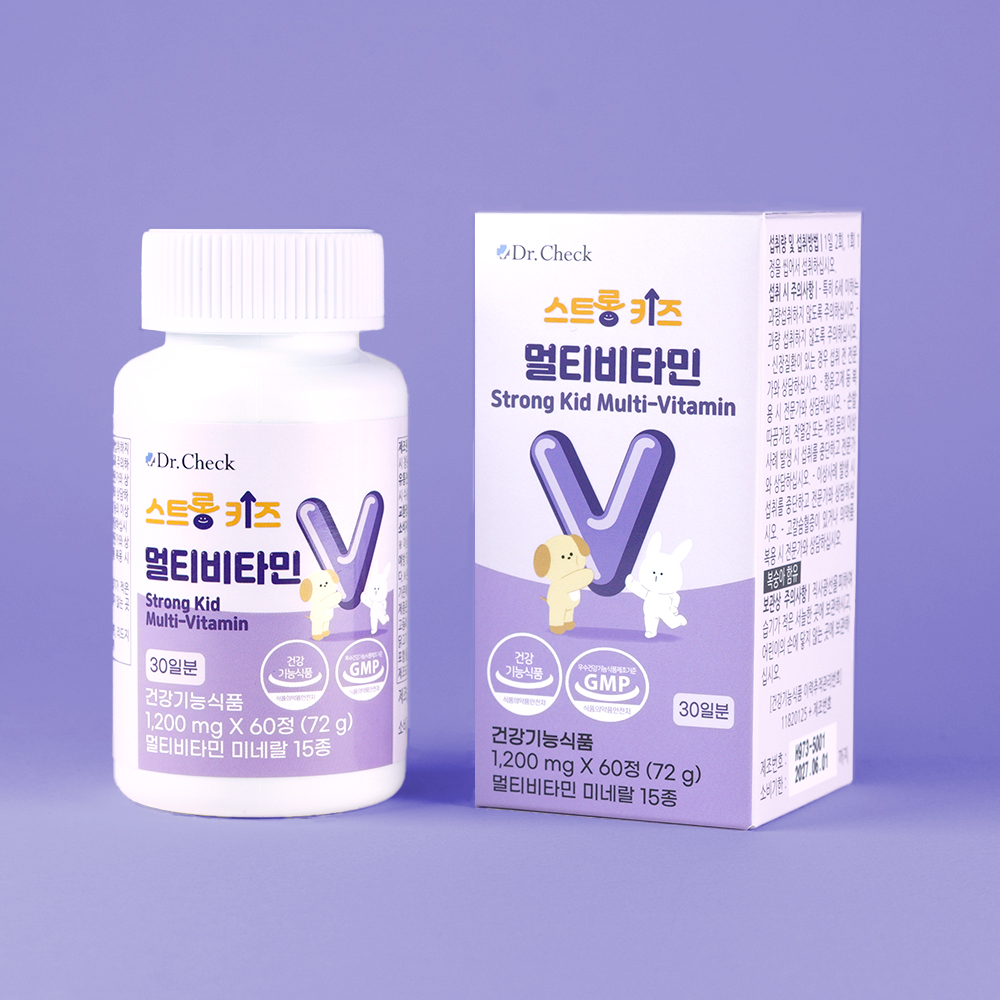 닥터체크 스트롱키즈 멀티비타민 츄어블 1개월분 1박스