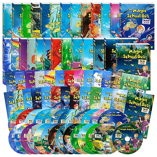 [창고방출][DVD] The Magic School Bus 신기한 스쿨버스 풀세트 : DVD 26장+영한대본 26권+종이책꽂이 포함 - 상세 이미지 2