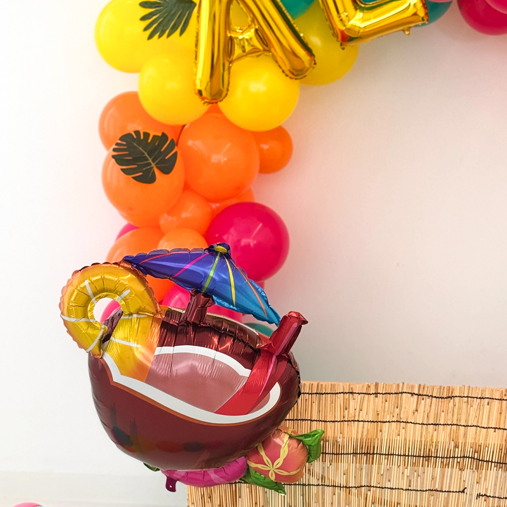 [미소쌤] 알로하 파티팩 여름 환경구성 파티 생일 데코 가랜드 풍선 배경 행사 - 상세 이미지 5