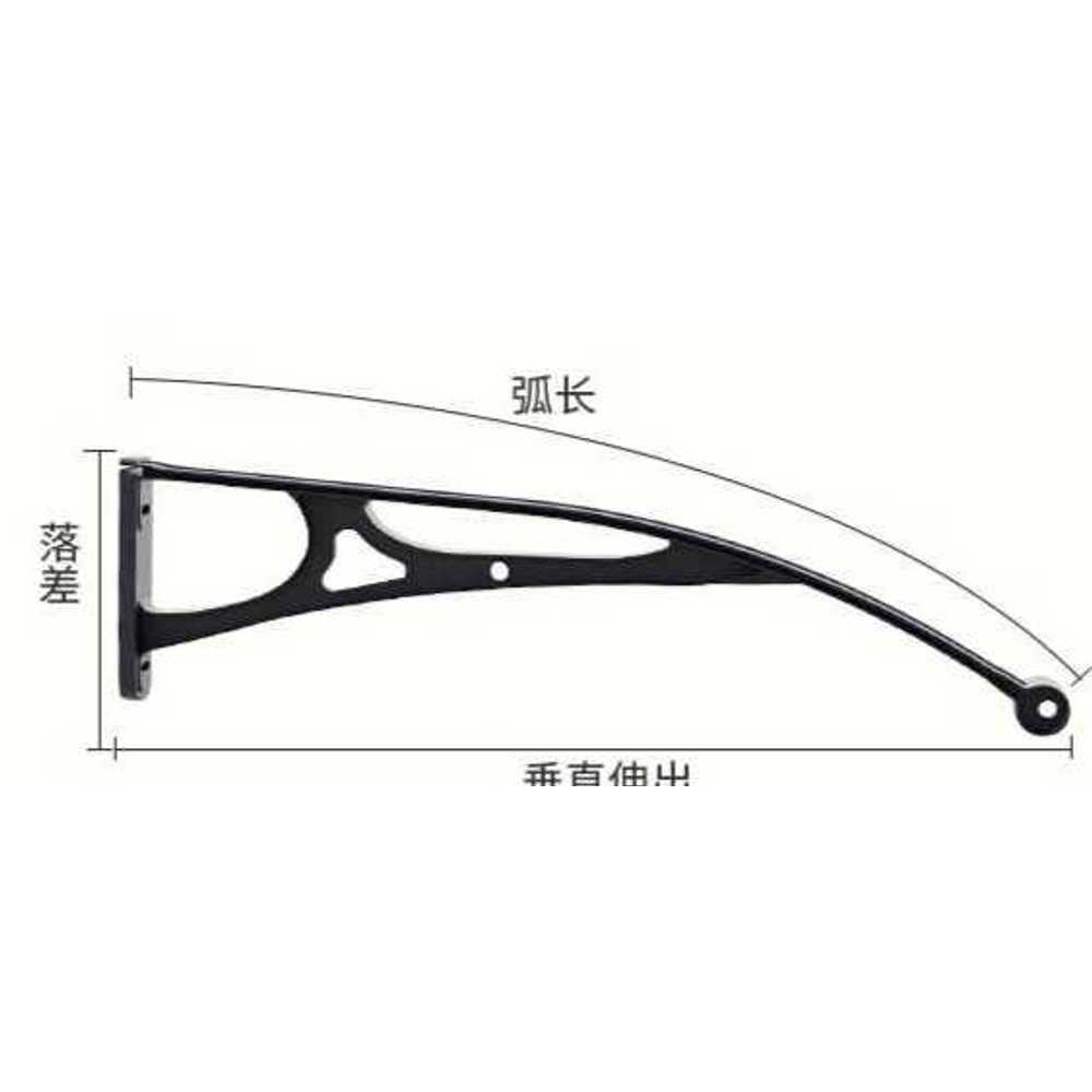 렉산 지붕 캐노피 창문 현관 차양 비가림 설치 자재 60x80cm - 상세 이미지 4