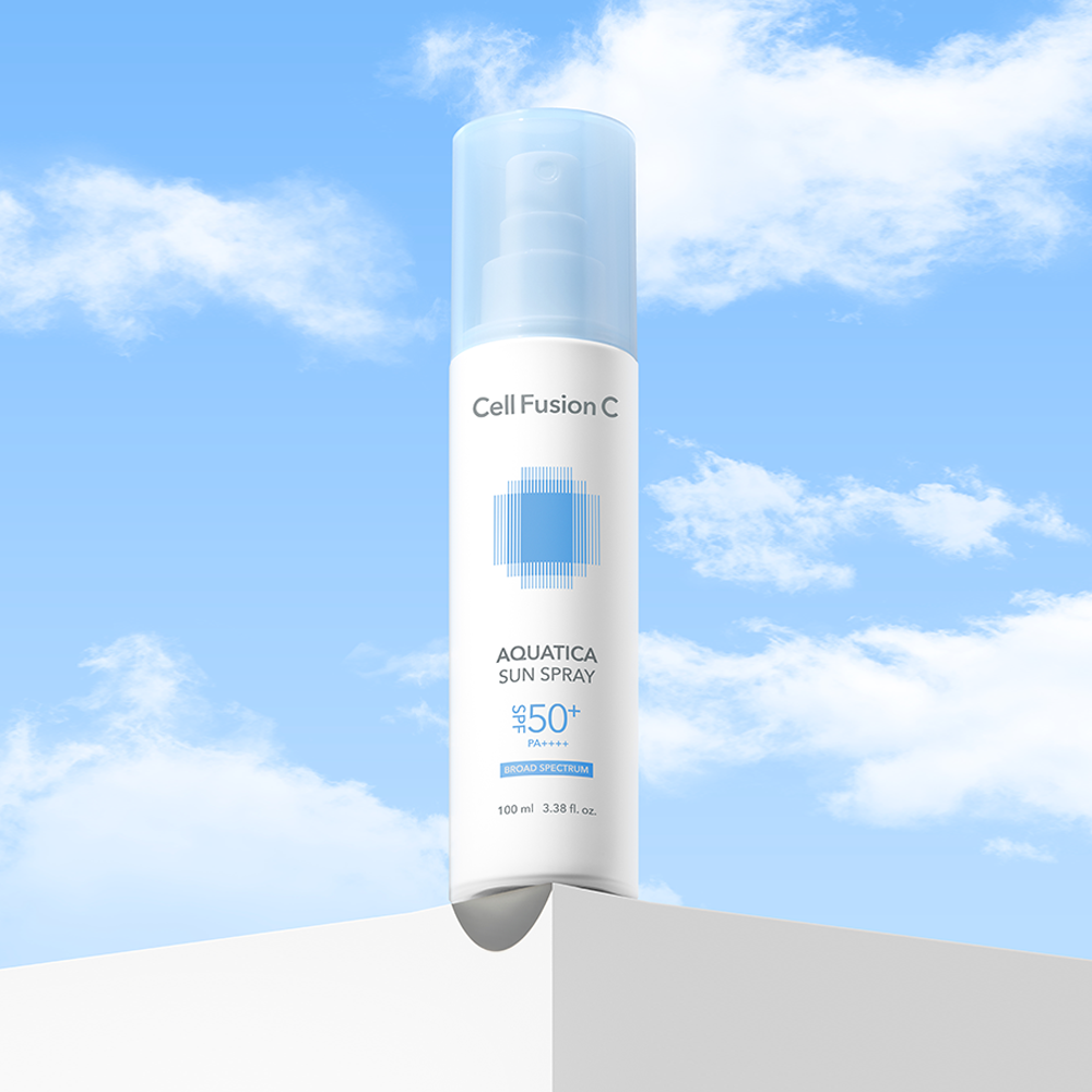 셀퓨전씨 아쿠아티카 썬 스프레이 100mL SPF50+ PA++++ / 수분 진정 뿌리는 선크림 in 안개분사 미스트 제품 이미지