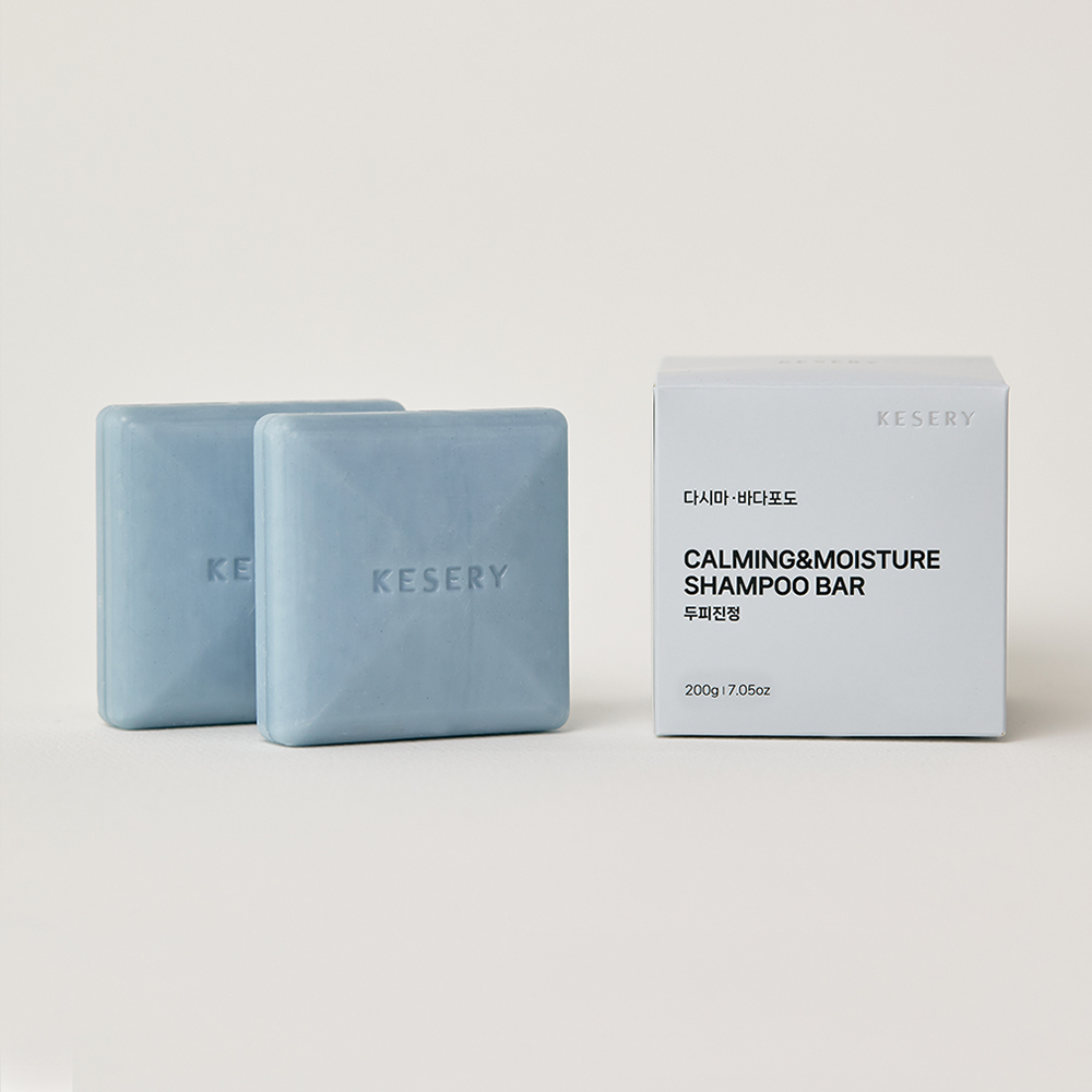 케세리 두피진정 샴푸바 2개입 100g+100g 비건 퍼퓸 약산성 비누