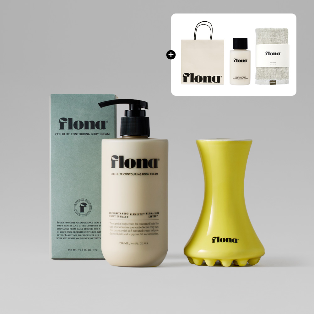 괄사 셀룰라이트 크림 세트 (페이스괄사 + 셀룰라이트 컨투어링 바디 크림290ml) - 상품 이미지