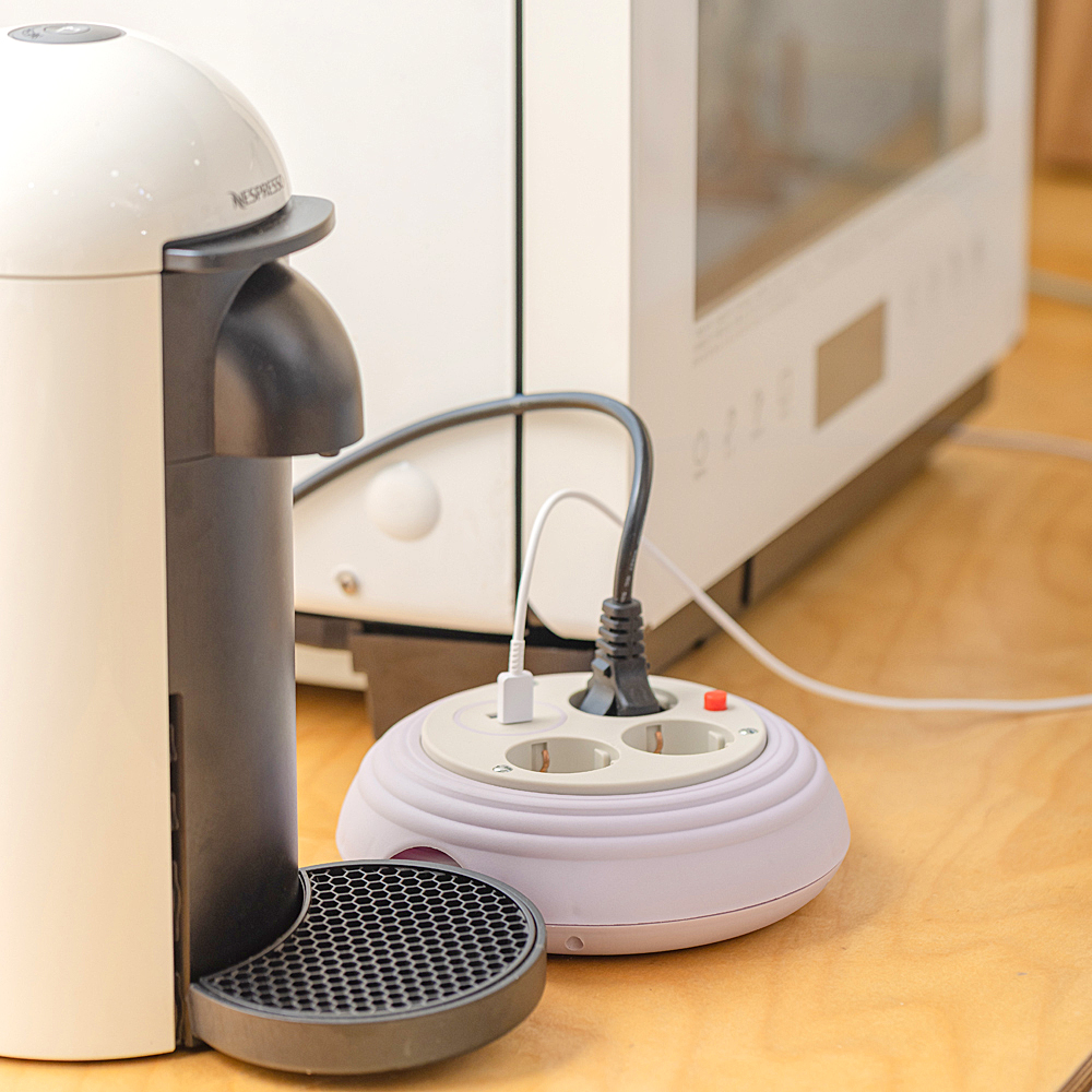 러그박스 납작 플러그 디자인 캠핑용 3m 원형 C타입 USB 3.0 멀티 콘센트 - 상세 이미지 3