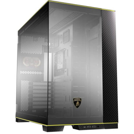 Lian Li [해외]리안 리 O11D EVO RGB 오토모빌리 람보 에디션 PC-O11 다이내믹 카본 파이버 E-ATX 미드 타워 게이밍 PC 케이스 (블랙) O11DERGBL