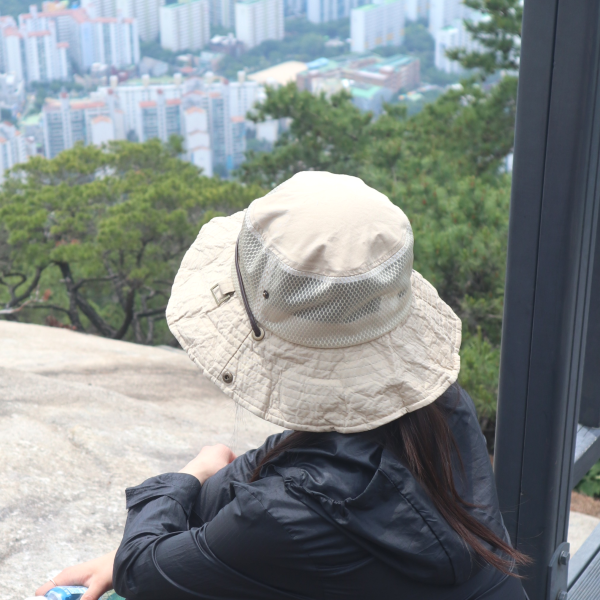 정글모자 사파리 여행 휴양지 비치 대두 빅사이즈 남성 메쉬 버킷햇 여성 벙거지 - 상세 이미지 4