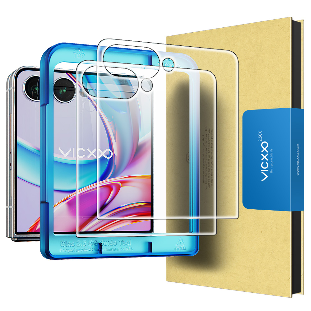 빅쏘 2.5CX 지문인식 강화유리 액정보호필름 갤럭시Z 플립7, 2매입