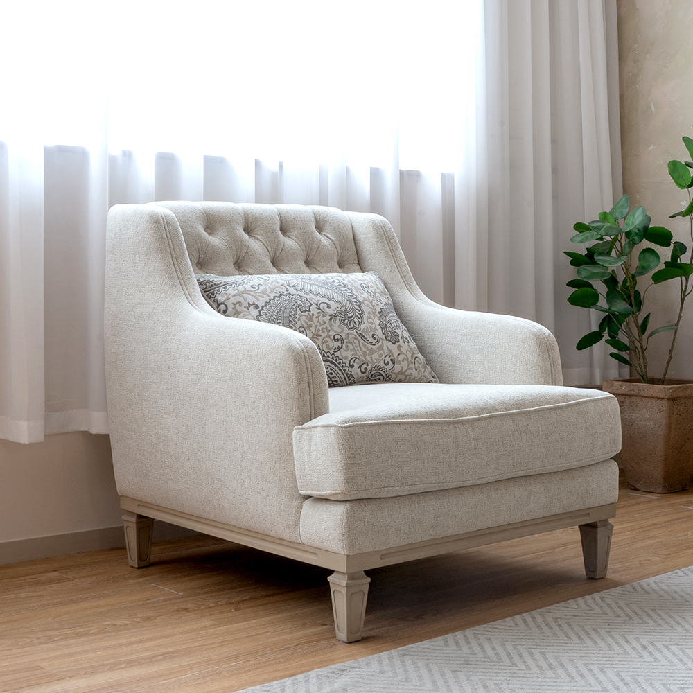 아나스 프렌치 엔틱 소파 1인용 3인용 패브릭 소파