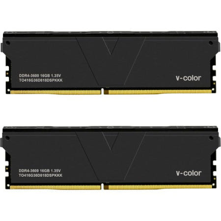 [해외]V-컬러 스카이워커 플러스 DDR4 32GB (16GBx2) 3600MHz (PC4-28800) CL18 게이밍 데스크톱 램 메모리 하이닉스 IC 듀얼 랭크 1.35V -