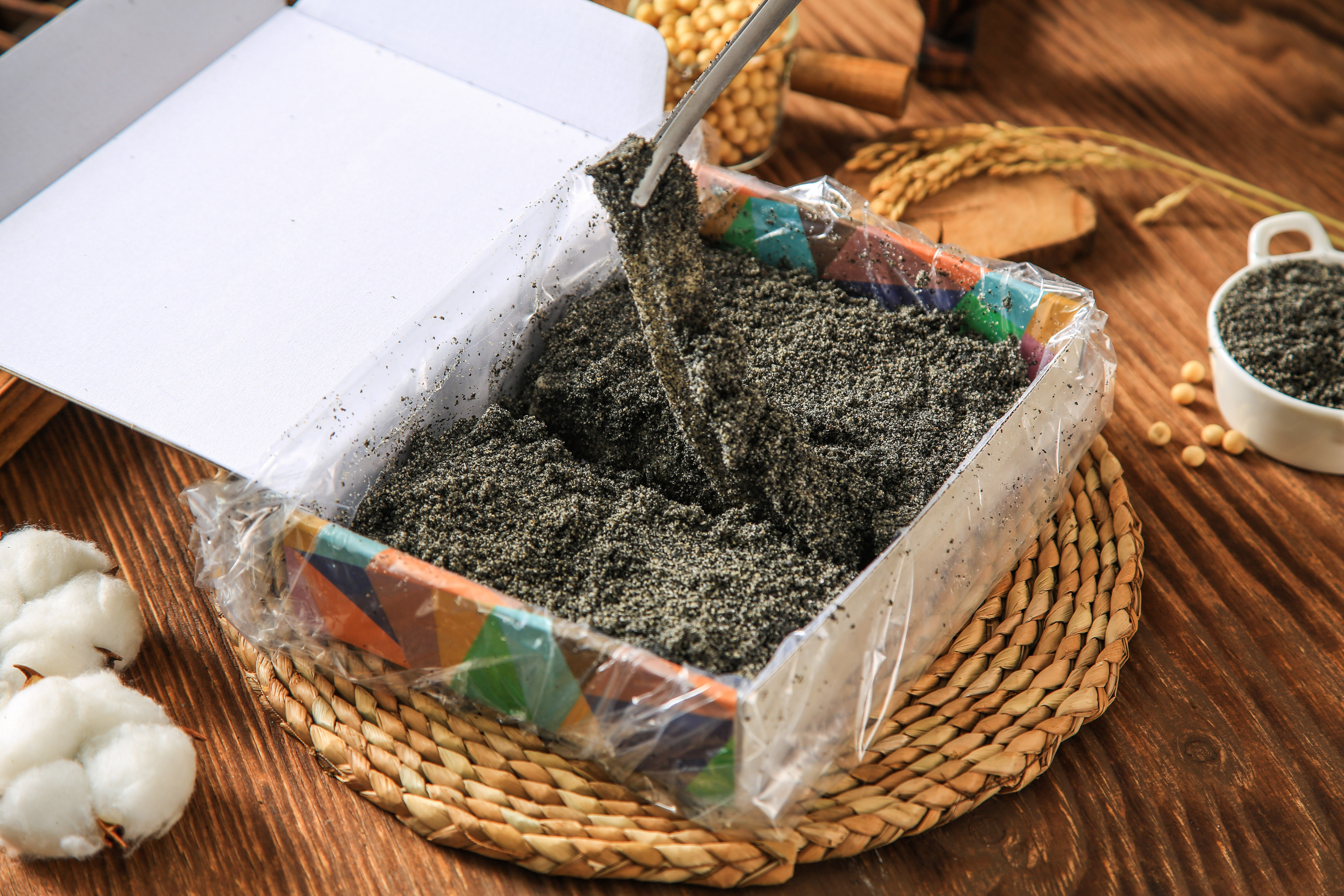 이불 흑임자 인절미 600g/고물떡/간편 전통간식 /흑임자라떼 활용 - 상세 이미지 4