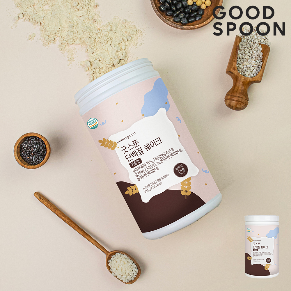 굿스푼 식사대용 맛있는 다이어트 단백질쉐이크 곡물맛 외 6종 700g 칼로리 관리 운동